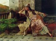 unknow artist Arab or Arabic people and life. Orientalism oil paintings 614 oil on canvas